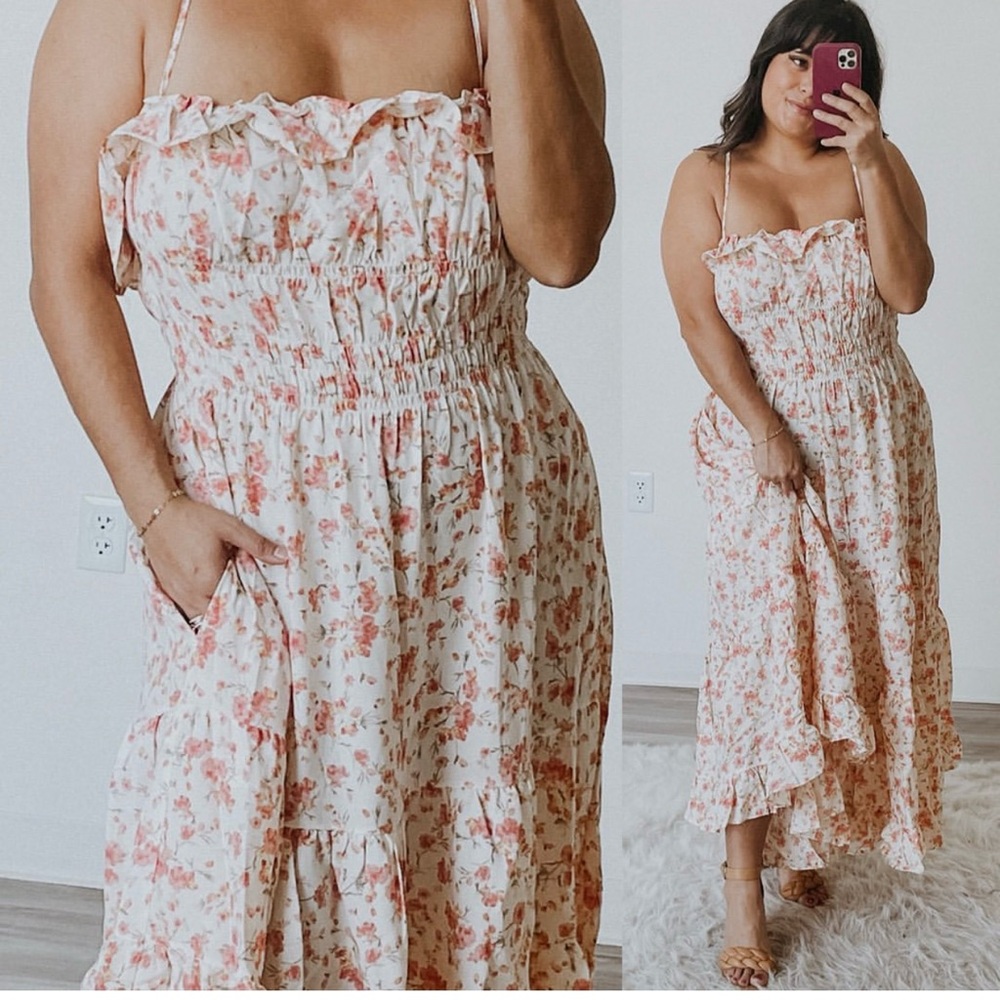 Floral Maxi Dress with Ruffle Detail